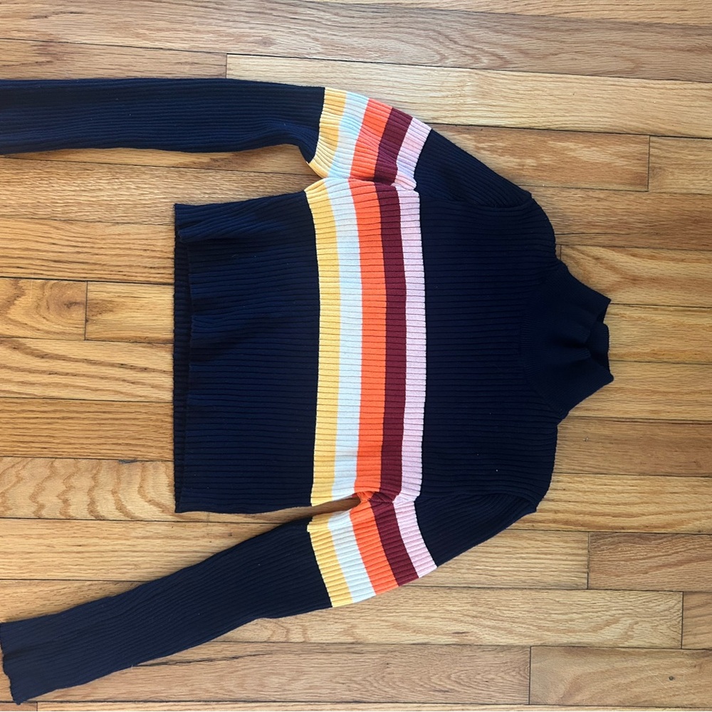 Urban Outfitters Black and Red Cowl Neck Sweater